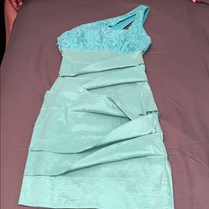 teal homecoming dress